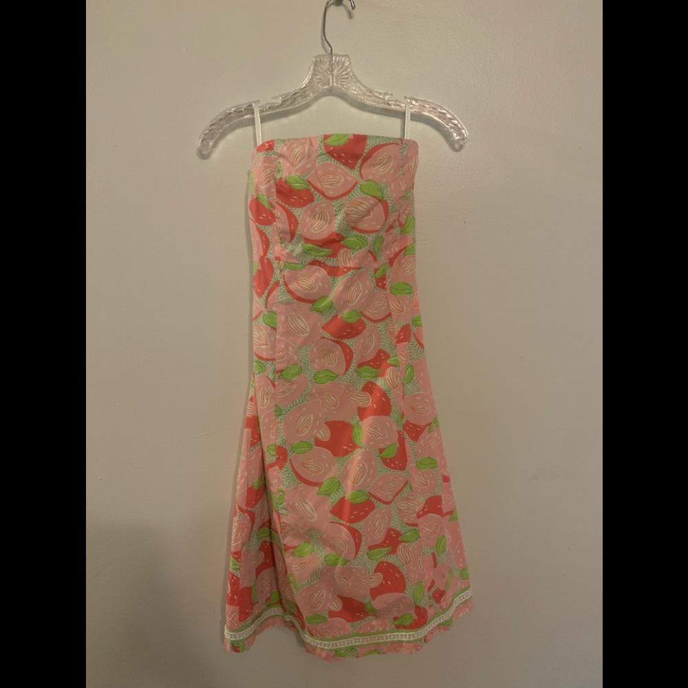 Vintage Lilly Pulitzer Pink Papaya Midi Dress
